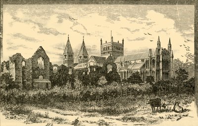 Southwell Minster ve Saray Harabeleri, 1898. by Unbekannt