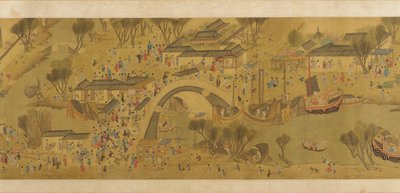 Nehirde Bahar Şenliği, Qing hanedanı, 18. yüzyıl. by Unbekannt