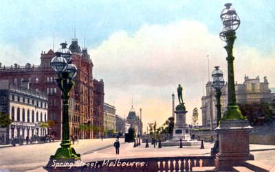 Spring Street, Melbourne, Avustralya, 1912 by Unbekannt
