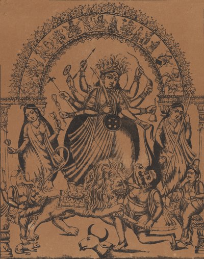 Sri Sri Durga, yaklaşık 1875-80. by Unbekannt