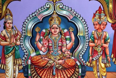Sri Vadapathira Kaliamman Hindu tapınağı. Yüce ana tanrıça. Singapur by Unbekannt