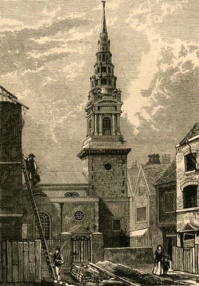 Aziz Gelinler Kilisesi, Fleet Caddesi, 1824, 1897. by Unbekannt