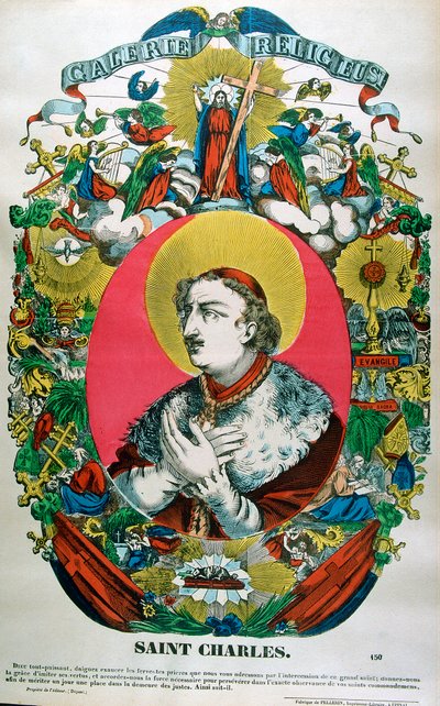 Borromeo Aziz Charles, 16. yüzyıl İtalyan rahip, 19. yüzyıl by Unbekannt