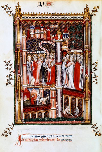 St Denis misyonerler gönderir, 1317 by Unbekannt