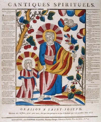Aziz Joseph ve İsa el ele yürüyor, 18. yüzyıl by Unbekannt