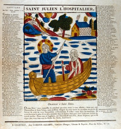 St Julian, gezginlerin koruyucu azizi, 19. yüzyıl by Unbekannt