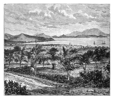 St Kitts, Nevis'ten alınan görünüm, c1890 by Unbekannt