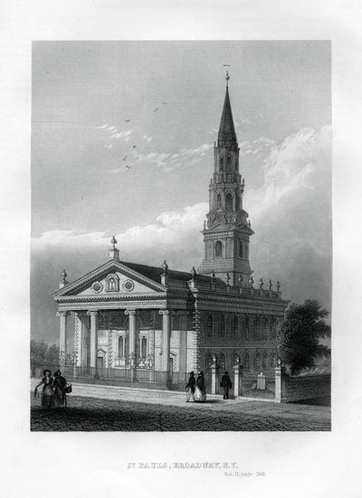 Aziz Paul Şapeli, Broadway, New York, 1855 by Unbekannt