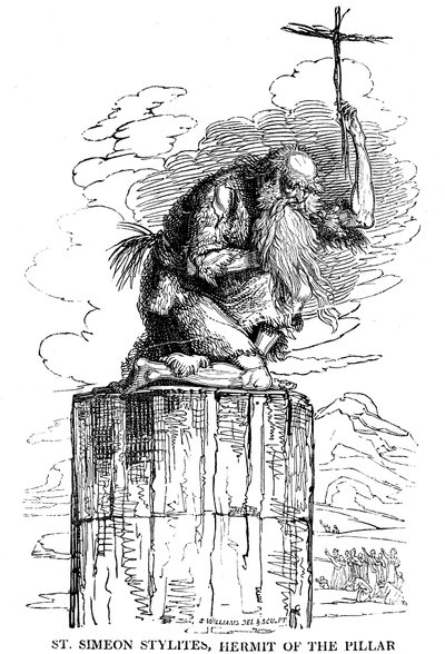 Aziz Simeon Stylites, Sütunun Münzevi, 5. yüzyıl 1825 by Unbekannt