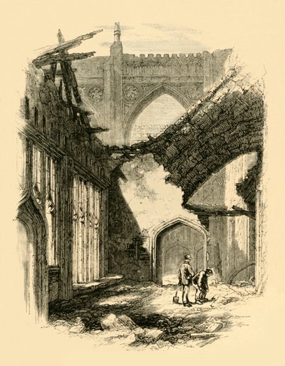Aziz Stephen Şapeli. - Yangın sonrası iç mekan, 1881. by Unbekannt