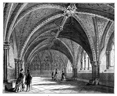 St Stephens Crypt, Westminster Sarayı, Londra, c1888 by Unbekannt