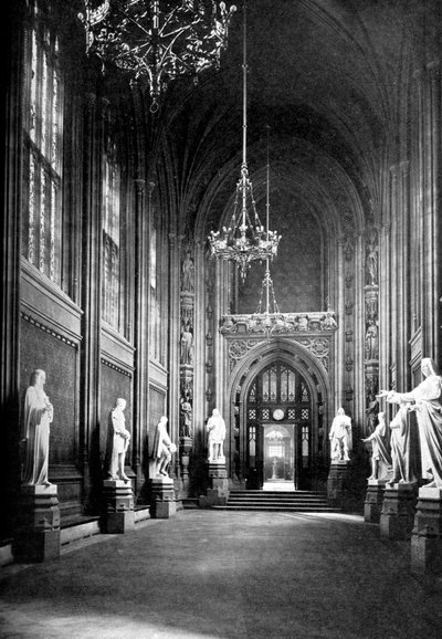 St Stephens Hall, Westminster Sarayı, Londra, c1905 by Unbekannt