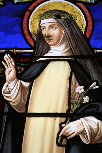 Vitray pencere. Ste Catherine de Sienne. 1883. by Unbekannt