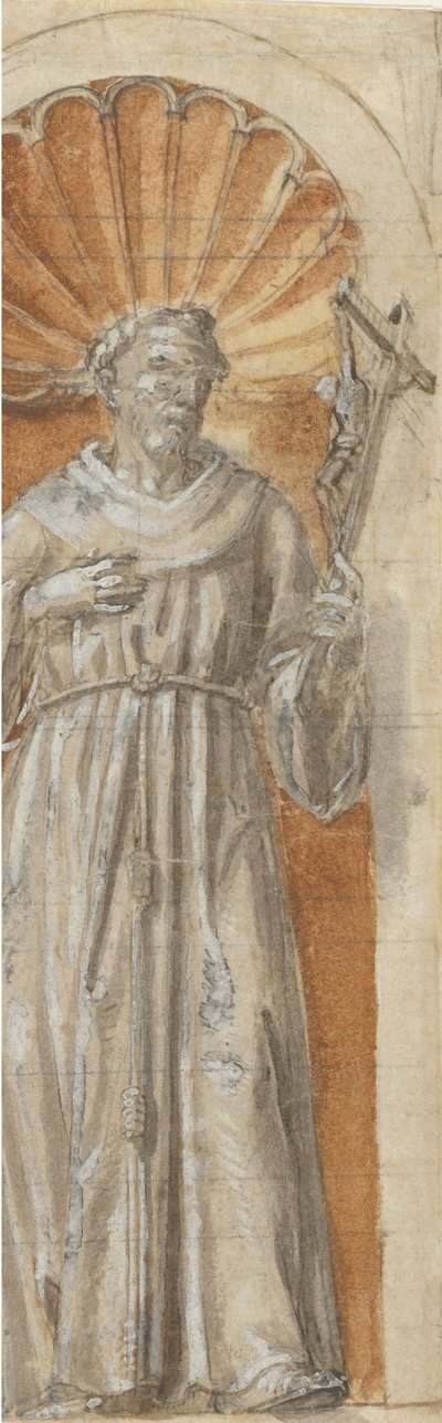 Bir Niş içinde Fransisken Aziz Ayakta, 1650-1700. by Unbekannt