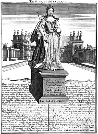 Kraliçe Anne Heykeli 1665-1714, Blenheim Sarayı, Oxfordshire, 1738 by Unbekannt