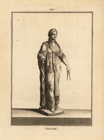 Urania heykeli, astronominin ilham perisi, pusulalı by Unbekannt
