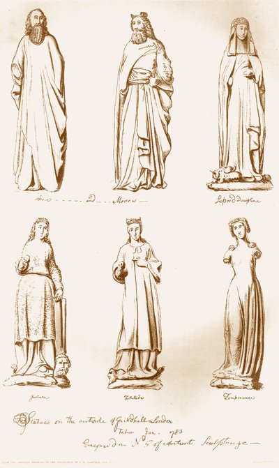 Lonca Salonunun Dışındaki Heykeller, 1783, 1886 by Unbekannt