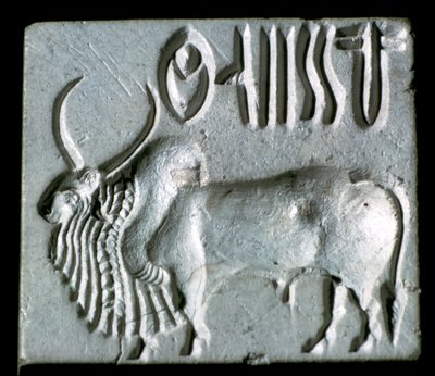 Kambur boğalı steatit fok, İndus Vadisi, Mohenjo-Daro, MÖ 2500 - 2000 by Unbekannt