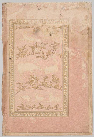 Şablonlu Aslan ve Ceylan Sahneleri, c. 1710. by Unbekannt