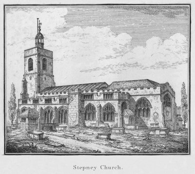 Stepney Kilisesi, c1792 by Unbekannt