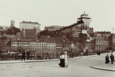 Stockholm, İsveç. Katarinahisen (asansör). 1900 civarında by Unbekannt