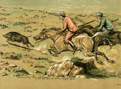 Ona İlk Mızrak Onurunu Kazanmak İçin Her Siniri ve Kası Zorlamak, 19. Yüzyılın Sonları by Unbekannt