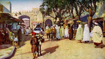 Sokak sahnesi, Kairouan, Tunus, c1924 by Unbekannt