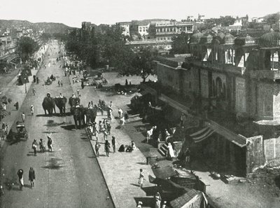 Jaipur, Hindistan, 1895 şehrinde sokak sahnesi. by Unbekannt