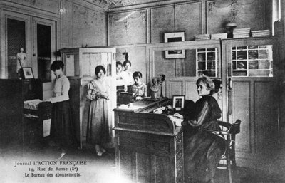 LAction Francaise gazetesinin abonelik bürosu, Paris, 1917 by Unbekannt