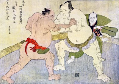 Sumo güreşçileri, 1897 by Unbekannt