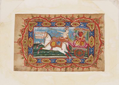 Güneş Tanrısı Surya, yedi atın çektiği bir arabada, 19. yüzyılın başlarında by Unbekannt