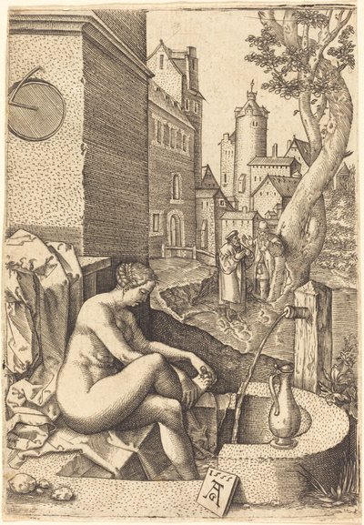 Susanna, İki Yaşlı Tarafından Şaşırdı, 1555. by Unbekannt