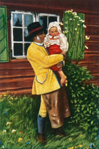 Geleneksel kostümlü İsveçliler, c1928. by Unbekannt