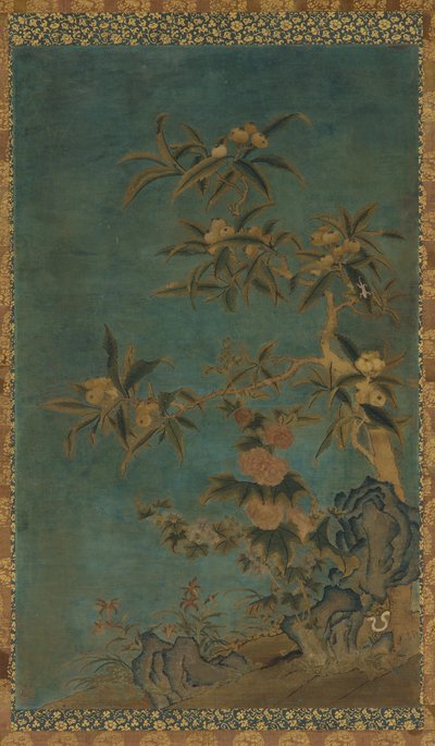 Goblen: meyve ağaçları ve gülhatmileri, Ming hanedanı, 1368-1644. by Unbekannt
