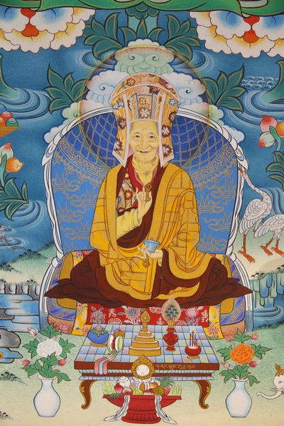 Temple of the Thousand Buddhas Dashang Kagyu Ling congregation Painting Kalou Rinpotche, La Boulaye, France by Unbekannt