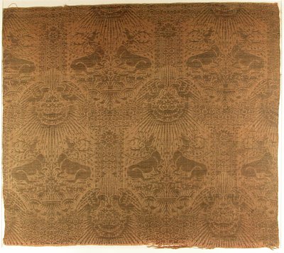 Yaslanmış Harts, Eagles, Clouds ve Sunrays ile Tekstil Parçası, İtalyanca, 1390
