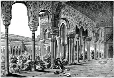 Alhambra Sarayı, Granada, İspanya, 1870 by Unbekannt