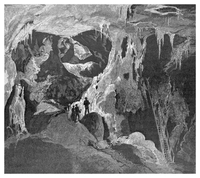 Kuzeye bakan Kemer Mağarası, Jenolan Mağaraları, Yeni Güney Galler, Avustralya, 1886 by Unbekannt