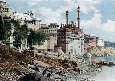Aurangzeb Camii, Varanasi, Hindistan, c1890 by Unbekannt