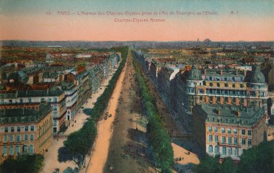 Avenue des Champs-Elysees, Paris, c1920 by Unbekannt