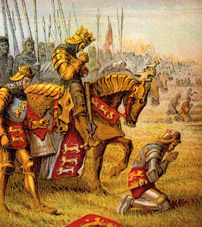 Agincourt Savaşı, 1415, c1850 by Unbekannt