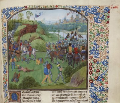 Radcot Köprüsü Savaşı, 19 Aralık 1387, yaklaşık 1470-1475. by Unbekannt