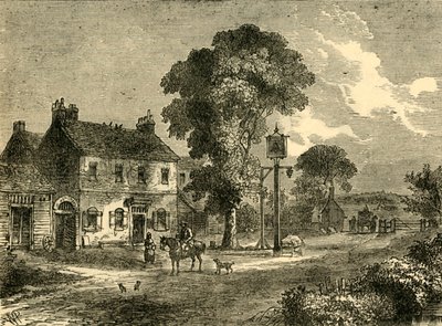 Bell Inn, Kilburn, 1750, c1876. by Unbekannt