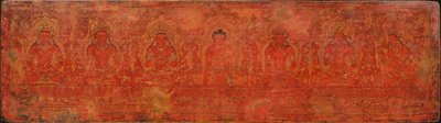 Buddha Shakyamuni, Beş Geçmiş Buda ve Maitreya, yaklaşık. 15. yüzyıl. by Unbekannt