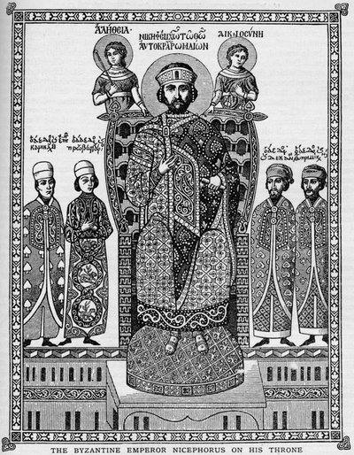 Bizans İmparatoru Nicephorus tahtında, 11. yüzyıl 1908 by Unbekannt