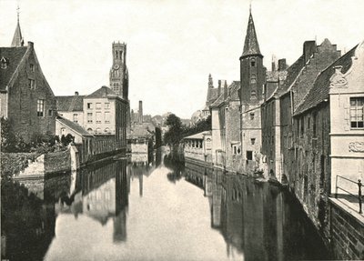 Kanal, Bruges, Belçika, 1895. by Unbekannt