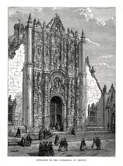 Katedral, Mexico City, Meksika, 19. yüzyıl by Unbekannt