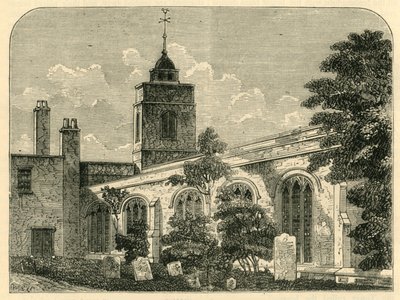 Allhallows Kilisesi, Barking, 1750, c1872. by Unbekannt
