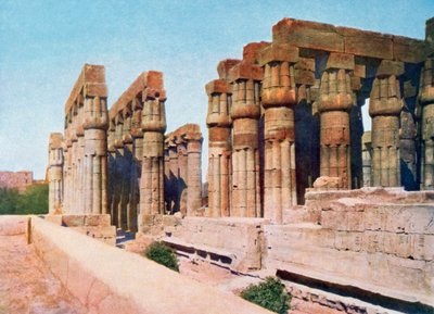 Amenhotep III Colonnade, Luksor Tapınağı, Mısır, 20. yüzyıl by Unbekannt