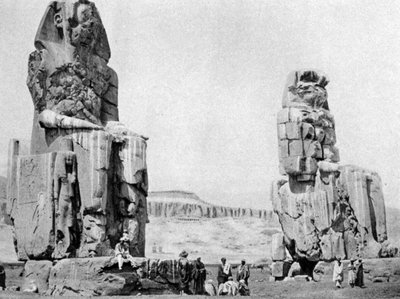 Memnon Heykeli, Luksor Thebes, Mısır, c1922 by Unbekannt